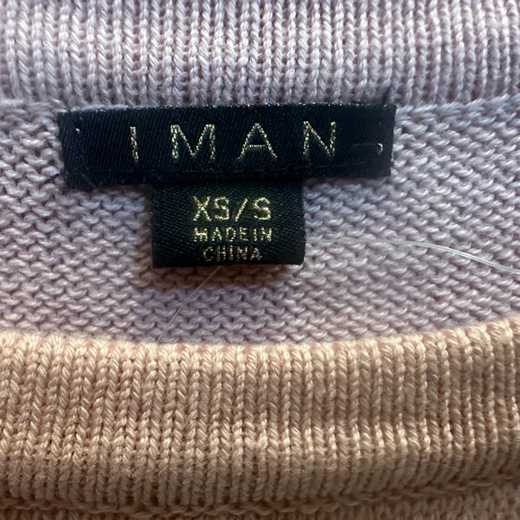 NWOT - IMAN Pullover Cotton/Cashmere Blend Faux Fur Detached Collar Poncho - Picture 5 of 7